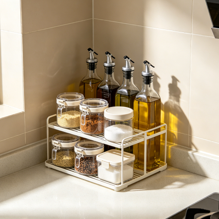 Compact Countertop Spice Rack Organizer Set